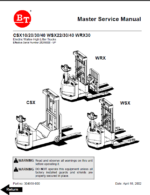 BT CSX10, CSX20, CSX30, CSX40, WSX22, WSX30, WSX40, WRX30 Electric Stacker Master Service Manual