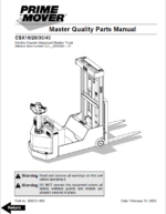BT CSX10, CSX20, CSX30, CSX40 Electric Stacker Quality Parts Manual