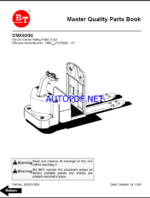 BT CMX60, CMX80 Electric Forklift Quality Parts Manual