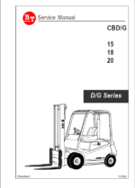 BT CBD-G 15, 18, 20 Electric Forklift Master Service Manual