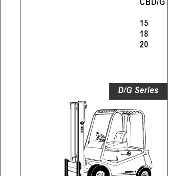 BT CBD-G 15, 18, 20 Electric Forklift Master Service Manual