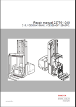 BT C15, VCE150A, 150AC, VCE125ASF, 125ASFC Very Narrow Aisle Truck Repair Manual