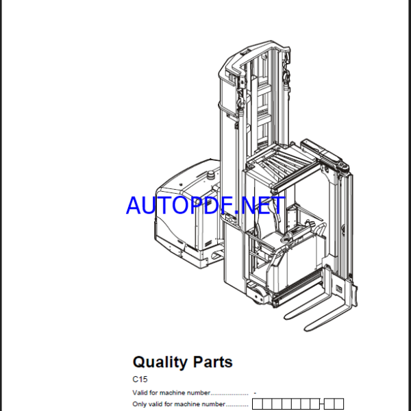 BT C15 Very Narrow Aisle Truck Quality Parts Manual