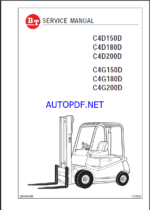 BT C4D150D, C4D180D, C4D200D, C4G150D, C4G180D, C4G200D Forklift Master Service Manual