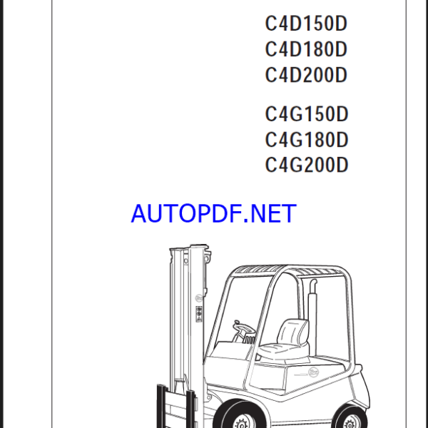 BT C4D150D, C4D180D, C4D200D, C4G150D, C4G180D, C4G200D Forklift Master Service Manual