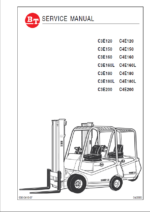 BT C3E120, C4E120, C3E150, C4E150, C3E160, C4E160, C3E160L, C4E160L, C3E180, C4E180, C3E180L, C4E180L, C3E200, C4E200 Electric Forklift Service Manual