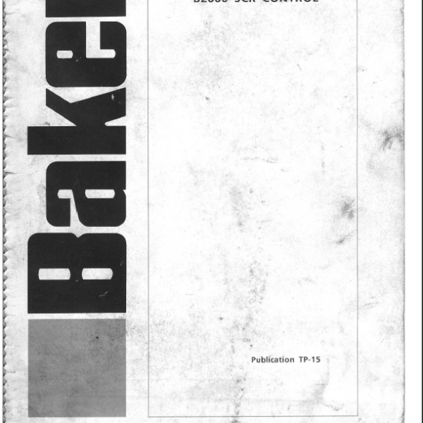 BT B2000 SCR Electric Pallet Truck Service Training Manual