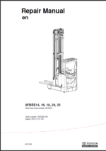 BT 8FBRE14, 8FBRE16, 8FBRE18, 8FBRE20, 8FBRE25 Electric Reach Truck Repair Manual
