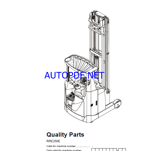 BT RRX35, RRX45, RDX30, RSX40, RSX50 Reach Truck Quality Parts Manual