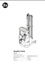 BT RRE250 Reach Truck Quality Parts Manual