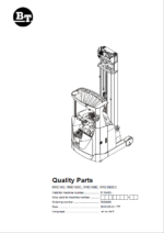 BT RRE180, RRE180C, RRE180E, RRE180EC Reach Truck Quality Parts Manual