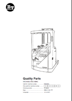 BT RRE160M, RRE160MC Reach Truck Quality Parts Manual