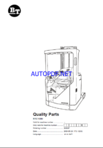 BT RRE160M Reach Truck Quality Parts Manual