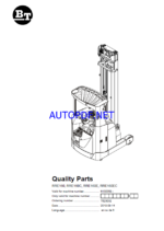 BT RRE160, RRE160C, RRE160E, RRE160EC Reach Truck Quality Parts Manual