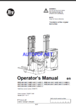 BT RRE140, 140C, 140E, 140CC, 140ECC, RRE160, 160C, 160E, 160CC, 160ECC, RRE180, 180C, 180E, Operators Manual