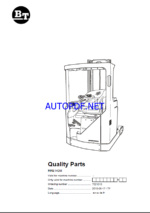 BT RRE140M Reach Truck Quality Parts Manual