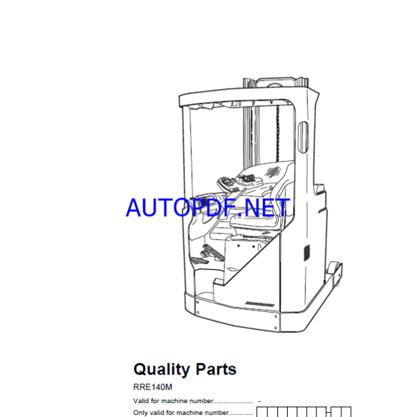 BT RRE140M Reach Truck Quality Parts Manual