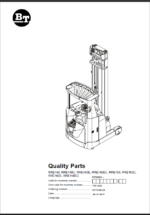 BT RRE140, RRE140C, RRE140E, RRE140EC, RRE160, RRE160C, RRE160E, RRE160EC Reach Truck Quality Parts Manual