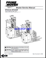 BT RTX35, RTX45, RTX30DR Stand-Up Rider Forklift Master Service Manual