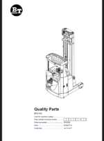 BT RRE140 Reach Truck Quality Parts Manual