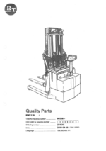 BT RWE120 Pedestrian Pallet Truck Quality Parts Manual