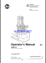 BT RWE120 Reach Truck Operators Manual