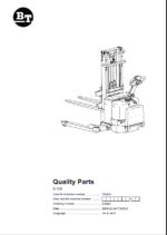 BT S12S Pedestrian Stacker Quality Parts Manual