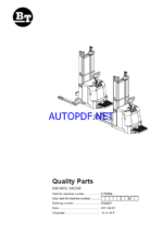 BT SAE140S, SAE200 Electric Pallet Truck Quality Parts Manual