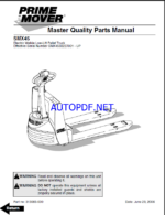 BT SMX45 Pedestrian Stacker Quality Parts Manual