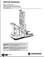 BT SN, SR Forklift Repair Manual