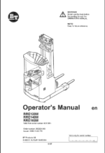 BT RRE120M, RRE140M, RRE160M Reach Truck Operators Manual