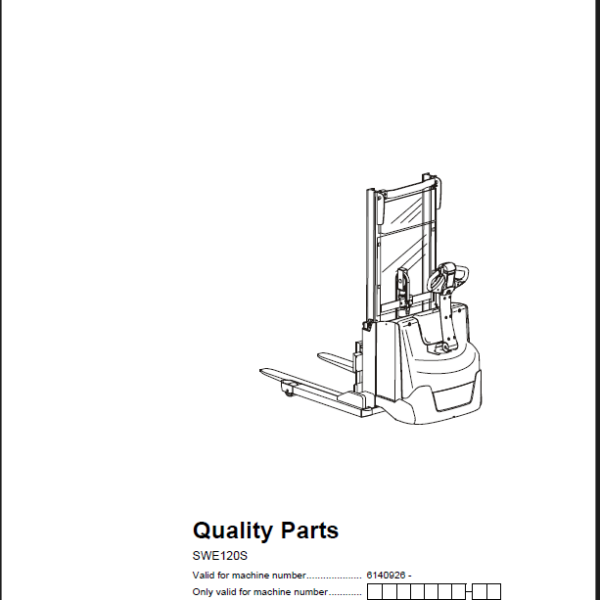 BT SWE120S Electric Stacker Quality Parts Manual