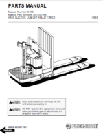 BT HX65 Electric Low Lift Pallet Truck Quality Parts Manual