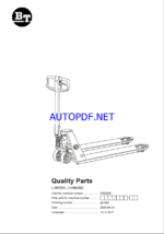 BT LHM200L, LHM200Z Hand Pallet Truck Quality Parts Manual