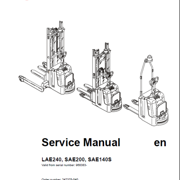 BT LAE240, SAE200, SAE140S Master Service Manual