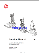 BT LAE240, SAE200, SAE140S Electric Pallet Truck Master Service Manual