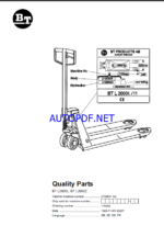 BT L2000L, L2000Z Hand Pallet Truck Quality Parts Manual