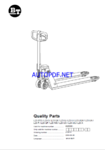 BT L23 STD, L23O, L23QX, L23Q, L23U, L23 UQX, L23 UX, L23 P, L23 QP, L23 WS, L23 UO, L23 UQ, L23X Electric Pallet Truck Quality Parts Manual (2925000-)