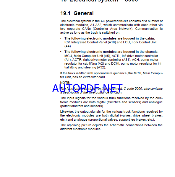 BT VCE150A, 150AC, 125ASF, 125ACSF Electric Forklift Master Service Manual