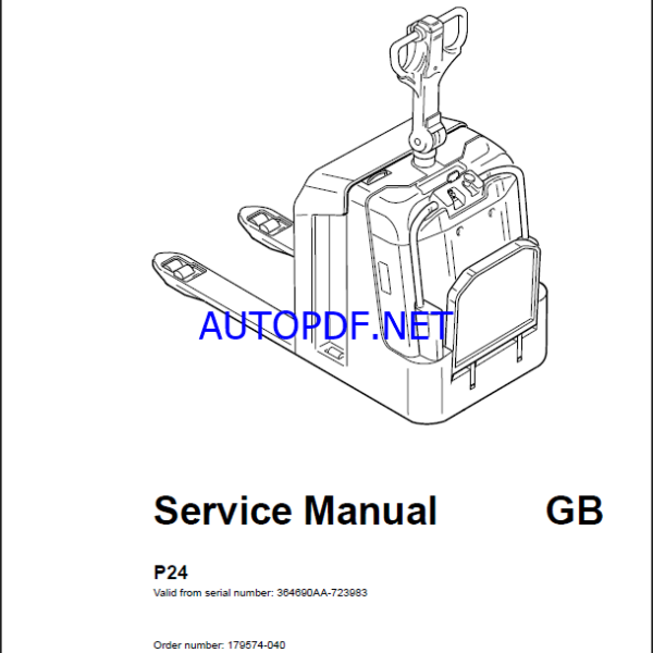 BT P24 Electric Pallet Truck Master Service Manual