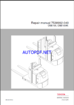 BT OSE100, OSE100W Order Picker Repair Manual