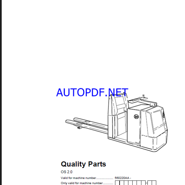 BT OS 2.0 Order Picker Quality Parts Manual