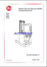 BT RR N, RR B, RR E, RR M Reach Truck Master Service Manual