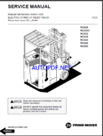 BT RCX25, RCX30, RCX30C, RCX35, RCX40, RCX45, RCX50 Reach Truck Quality Parts Manual