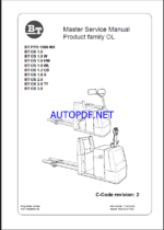 BT PPO1500MX, OS1.0, OS1.0W, OS1.0HW, OS1.0WL, OS1.2CB, OS1.8X, OS2.0, OS2.0TT, OS3.0 Order Picker Master Service Manual