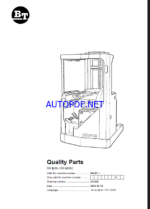 BT RR M16, RR M16C Reach Truck Quality Parts Manual
