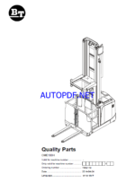 BT OME100H Order Picker Quality Parts Manual
