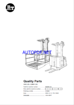 BT OM0.85, OMW0.85 Order Picker Quality Parts Manual