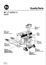 BT LT2000E-10 Electric Pallet Truck Quality Parts Manual