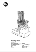 BT LSR1200-2 Stand-In Stacker Quality Parts Manual
